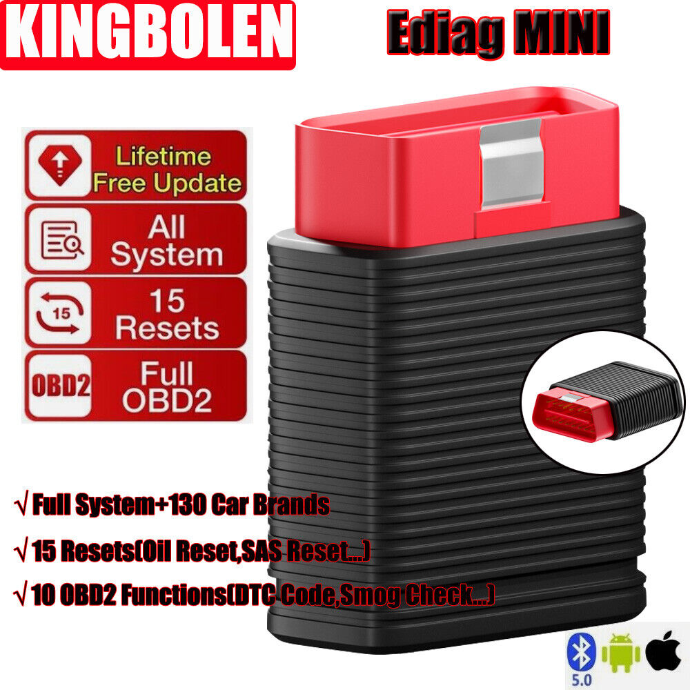 KINGBOLEN Ediag Mini OBD2 Scanner Buletooth All System Diagnostic Tool 15 Reset