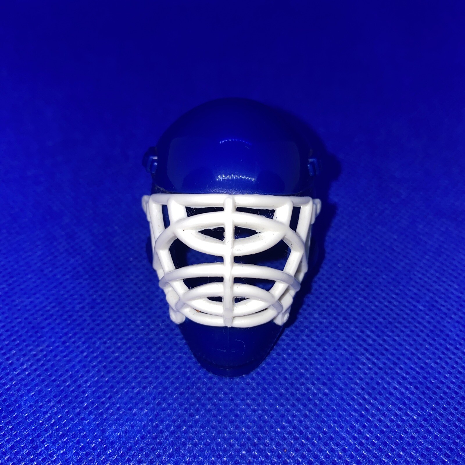 Blank Hockey Goalie Mini Helmet Mask Franklin NHL 1.5" (Blue, White) Plain Basic