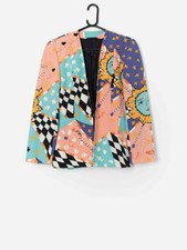 Vintage Laurel By Escada Bright Abstract Colourful Blazer - Small / Medium
