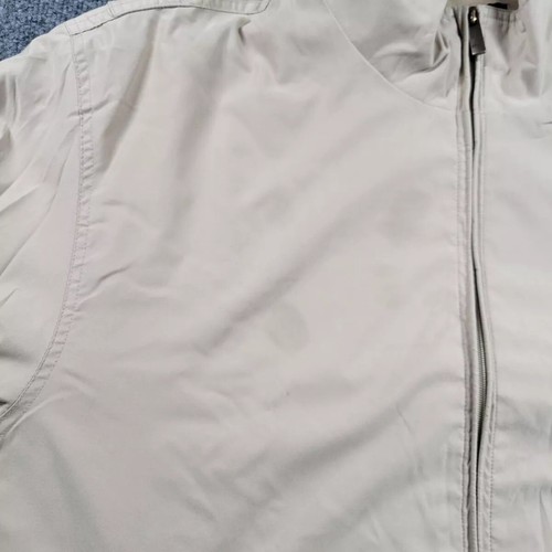 IZOD Outerwear Mens Bomber Jacket Size XL Beige Zip Up Long Sleeves Pockets - Picture 3 of 9