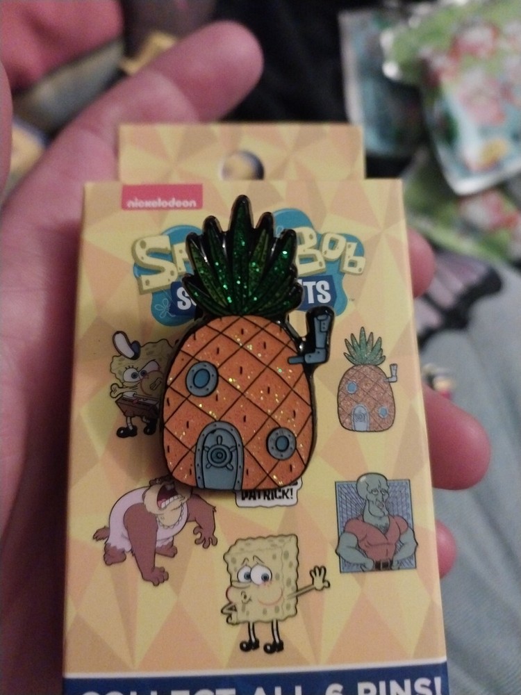 Spongebob Square Pants Glittery Pineapple Metal Enamel Pin