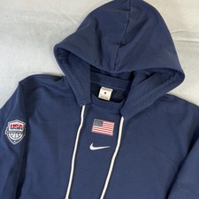 Nike USA Basketball Hoodie Mens Large Navy Bl...