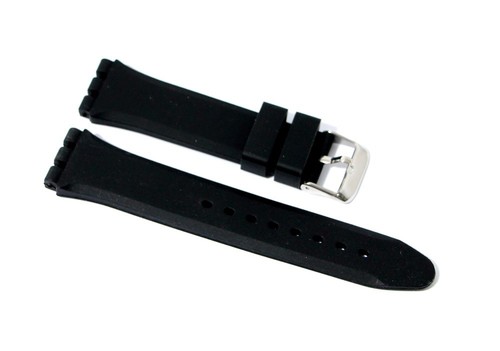 Cinturino per orologio in silicone compatibile swatch irony nero ansa 20mm  gomma | eBay