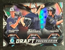 2019 Bowman Chrome Draft Draft Progression Ref Gore Weathers Abrams 69/250
