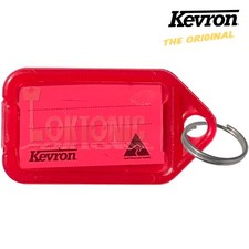 Image of Kevron Pack 10 ID5 RED 100% Genuine Plastic Clicktag Label Key Tags Click Tag