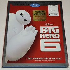 Big Hero 6 Blu-ray, 2014 Disney Animated Free 1-Day Shipping