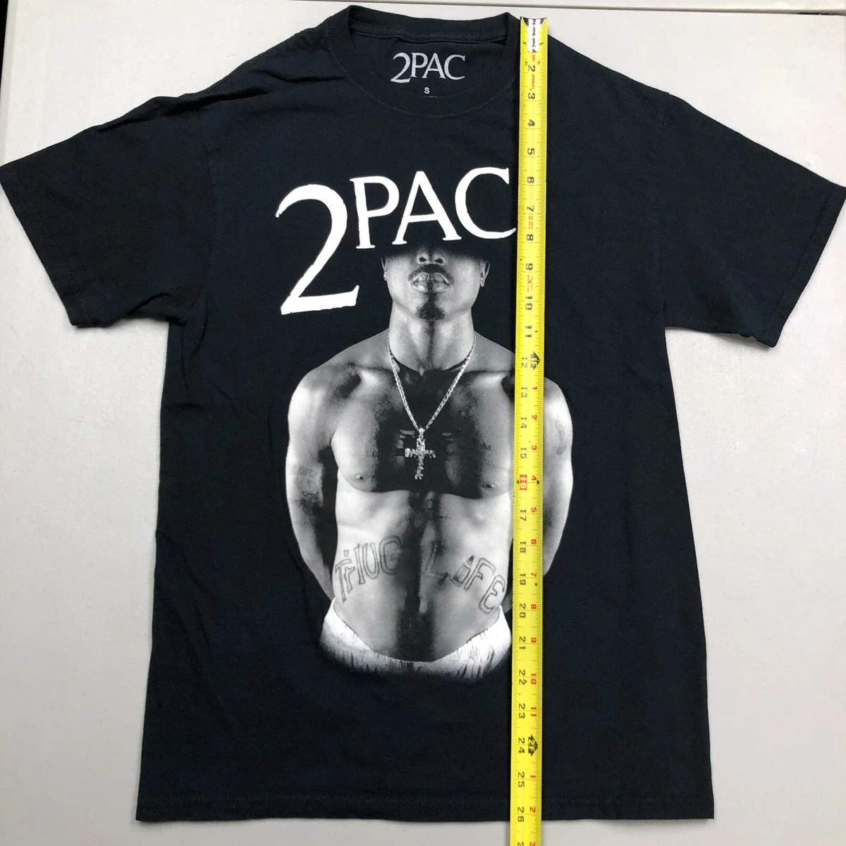 2Pac Tupac Thug Life Photo Logo size S Small Black T Shirt Hip Hop