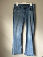 LEVIS Womens 715 Western Mid-Rise Bootcut Blue JEANS Size 30