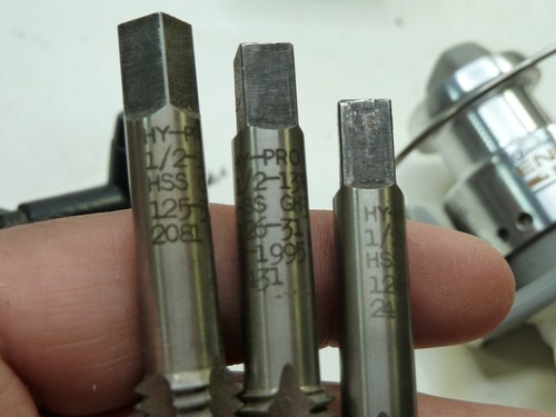 Rubinetti vintage 1/2" HY-PRO Bay State - Made in USA set di 3 13NC HSSA 2878, E GH5 - Foto 5 di 7