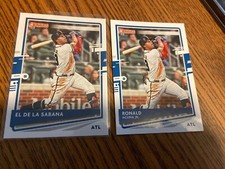 2020 Donruss RONALD ACUNA Nickname Variation SP “El De La Sabana” & Base. Braves
