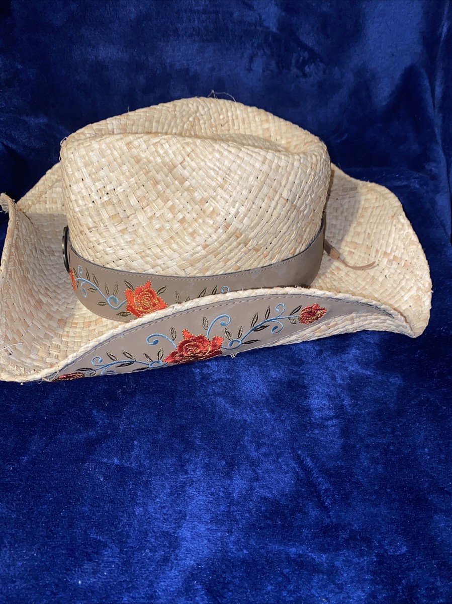 Kenny K. Natural Fibre Straw Western Style Hat Women display picture 1