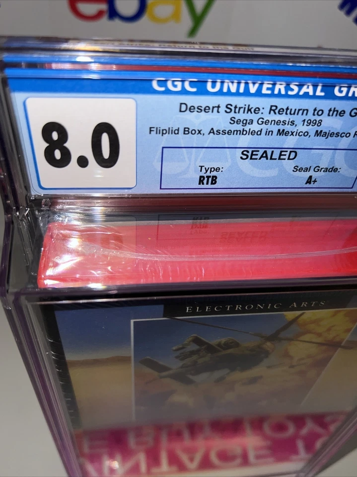 Vintage 1998 Desert Strike Return to the Gulf Sega Genesis New CGC 8.0 🔥 - Image 2 of 4