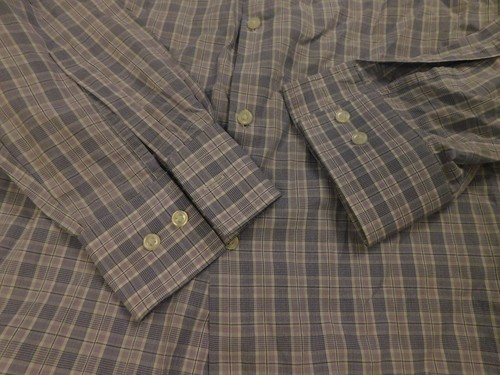 Hugo Boss Light Purple Plaid Long Sleeve Button Shirt Tailored Slim Fit 17 34/35 - Picture 3 of 5