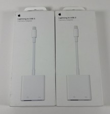Apple Lightning Digital AV and USB 3 Camera Adapter 2x Lot A1619 A1438 Apple OEM