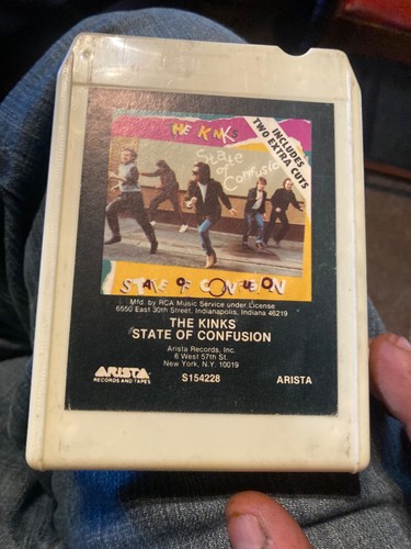 The Kinks State of confusion 8 Track tape play tested S154228 1983