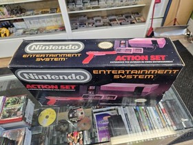 NES Nintendo Action Set NTSC Original Box Foam Tray CIB Tested Works Mario Bros