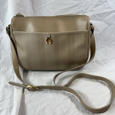 RARE Vintage 1960's / 1970s Etienne Aigner Leather Envelope Shoulder Bag Beige