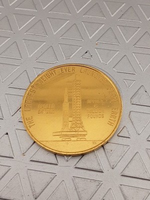Vintage Kennedy Space Center Coin Apollo Saturn  Vehicle Assembly Building