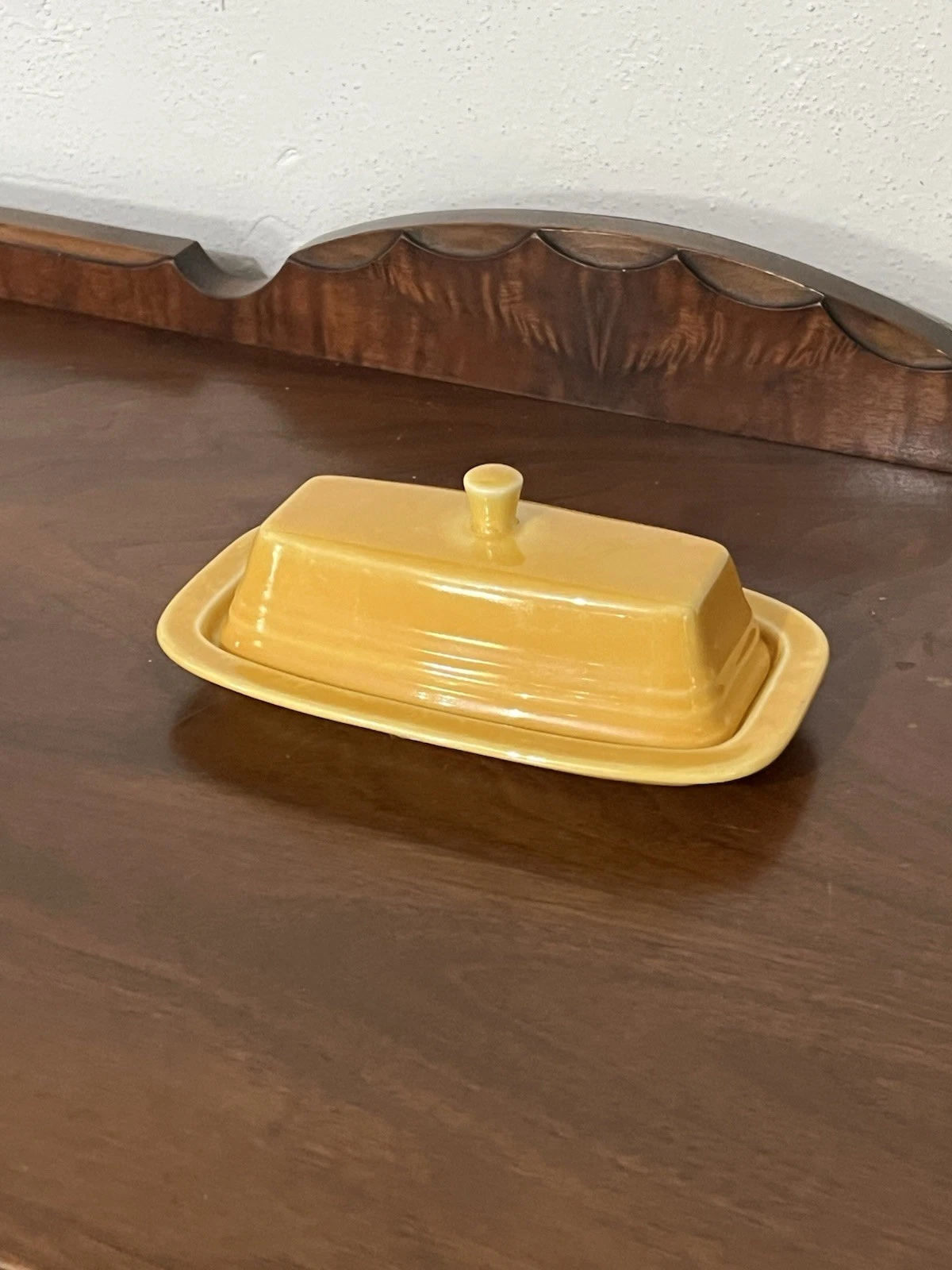 Retired Fiesta Covered Butter Dish Marigold Limited 7” Orange Yellow Nice