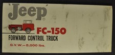 1960 Jeep Fc-150 Pickup Truck Brochure Folder Original 60