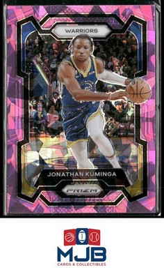 2023-24 Panini Prizm Jonathan Kuminga Prizms Pink Ice #48 Golden State Warriors