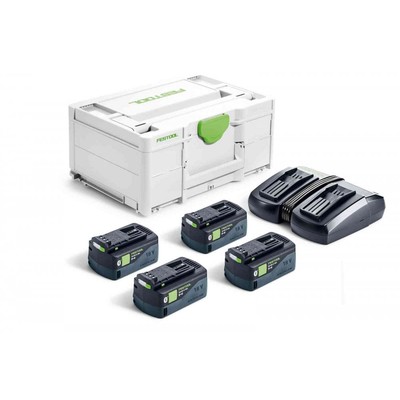 Festool 577710 18V Akku & Ladegerät Energy Set 4 5,0 Ah Lion Tcl 6 Duo Ladegerät