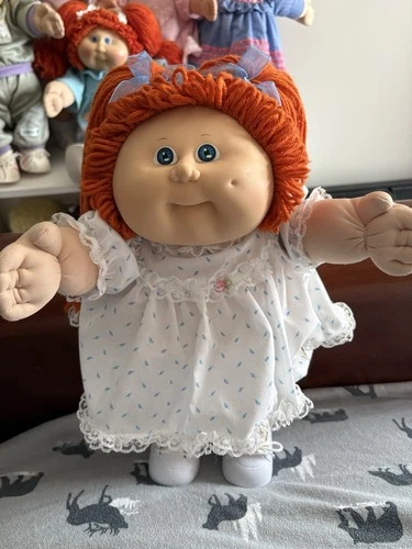 Cabbagepatch Kid 1985 KT Factory Red Ponies Blue Eyes Hm8 Vintage Doll