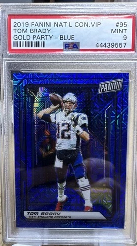 New Listing2019 Panini National Convention VIP - Tom Brady #95 Blue Prizm /15 PSA 9