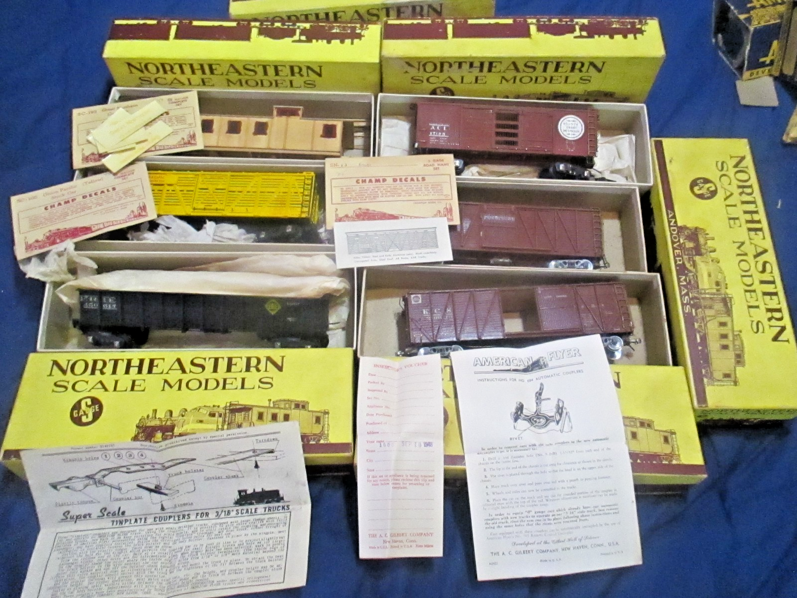 Northeastern Assorted S Gauge Freight Cars [6] | eBay