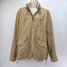 Diesel Giacca Uomo Taglia Large Cappuccio Campo Militare Cotone Utility Coat Beige