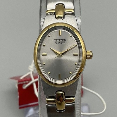 Citizen Womens Watch 17mm Oval Dial Two Tone 5930-3072221 New Battery 7.75''