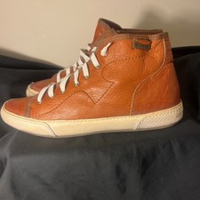 Frye Brett High Top Sneakers Shoes Mens Size 10.5 Brown Leather Preppy Classic