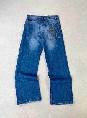 Oxbow Jeans Vintage 00er Bestickt Embroided Straight Fit Straight 98% Baumwolle Bl