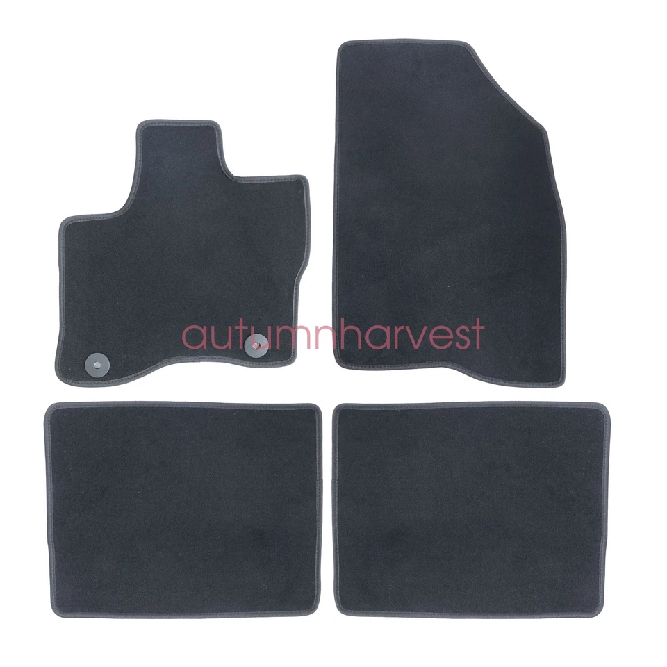 Alfombrillas de terciopelo delanteras y traseras negras 4 piezas nuevas para Ford Taurus 2010-2019 Foto 4 de 4