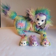 Puppy Surprise Rainbow Tie Dye With 3 Babies 2015 10" Plush