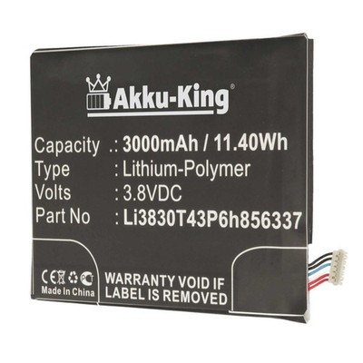 Akku-King Akku für ZTE Blade S6 Lux Dual SIM A602 V580 V Plus Li3830T43P6h856337