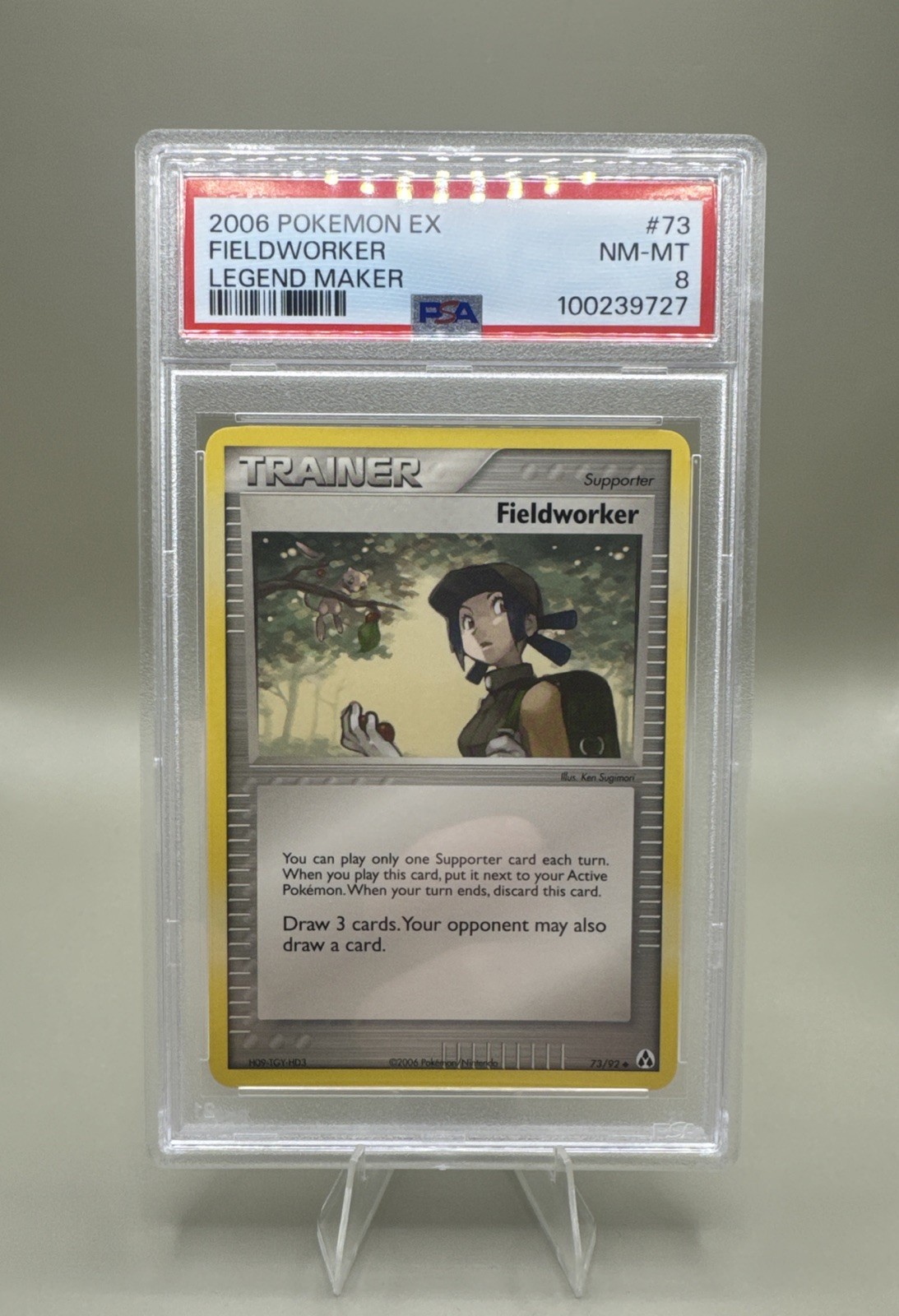 FIELDWORKER 73/92 - 2006 POKEMON EX - LEGEND MAKER - PSA 8