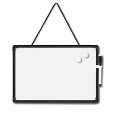 Double-Sided Small White Board Dry Erase, 11" x 7" Mini Hanging Dry Erase Board