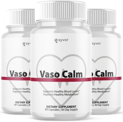 (3 pack) PUREFIGHT4U Vaso Calm Blood & Circulatory Health  60 Capsules 600mg