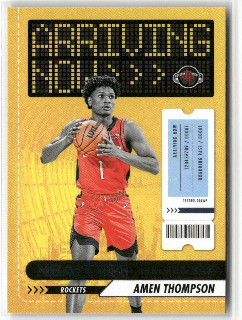 2023-24 Panini NBA Hoops Amen Thompson #16 Arriving Now RC