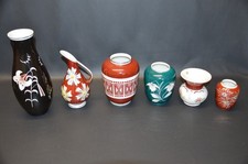 Konvolut Vasen - Spechtsbrunn - von links nach rechts 17, 12, 17, 5, 8 + 6,5 cm