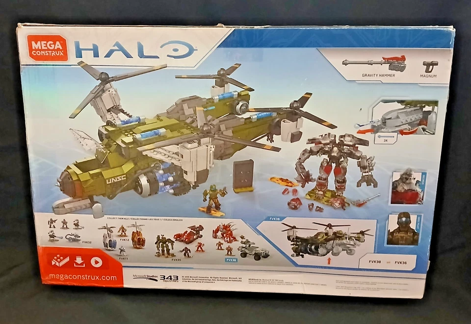 NUEVO JUEGO DE CONSTRUCCIÓN HALO MEGA CONSTRUX UNSC FROSTRAVEN VS DECIMUS 1489 piezas, FVK38, 8+ Foto 2 de 4