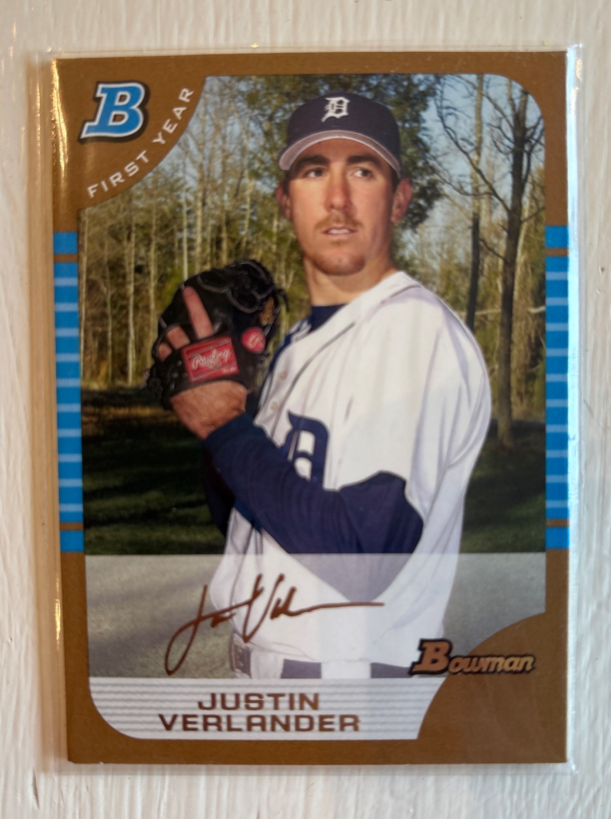 2005 Bowman - First Year Justin Verlander #174 Gold (RC)