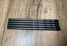 New Lot of 5 Eberhard Faber Ebony Jet Black Extra Smooth 6325 artist pencils