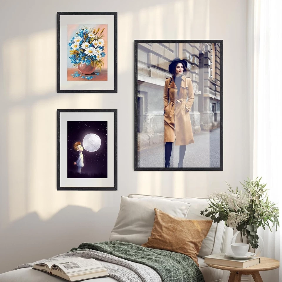 Marcos de fotos para pared puthiac 16x24 - Marco de póster minimalista 16x24 natural Foto 2 de 4