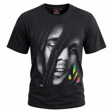Vintage Bob Marley Shirt XL Zion Rootswear Y2K Black Graphic Tee Reggae Rap Y2K