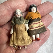 2 Antique 1 3/4" Bisque #JK8 Doll Hinged Limbs  #D