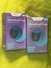„2 pudełka kubków menstruacyjnych Walgreens Model 2” Wiek 30+ ~ Porównaj do kubka Diva ~ Stalówka w pudełku