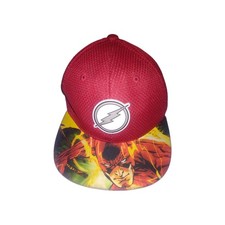 The Flash DC Comics Snapback Mesh Cap Hat YOUTH Red Boys One Size Justice League