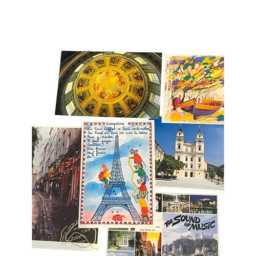 Vintage Souvenir Postcard Lot Paris Salzburg New Orleans Sound of Music 10pc